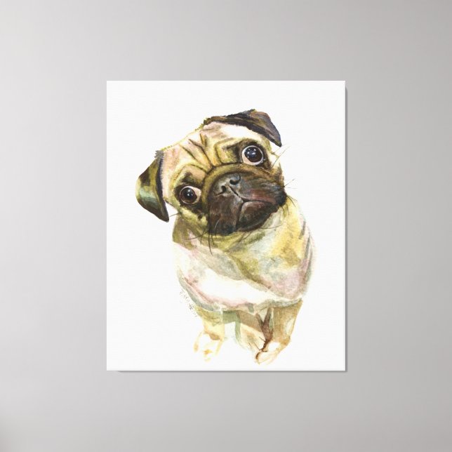 Impression carlin face | Chien de Carlin mignon (Recto)
