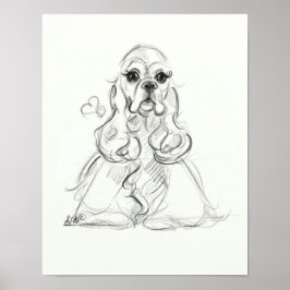 Impression Cocker Spaniel | Art esquisse