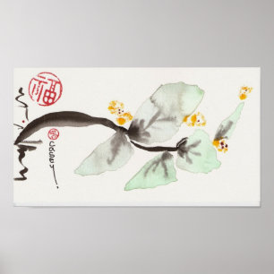 Impression Courbe de tige fleurie