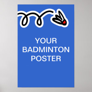 Impression d'affiche de badminton personnalisée