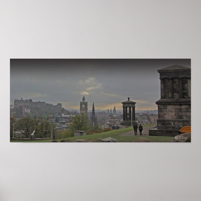 Impression d'affiche d'Edimbourg sur Calton Hill (Devant)