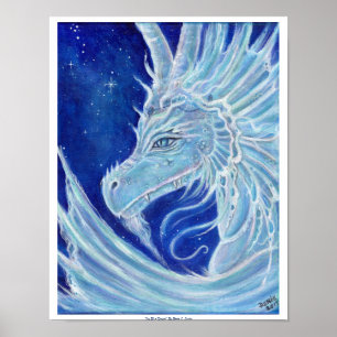 Impression d'affiche Icy Blue Dragon par Renee Lav