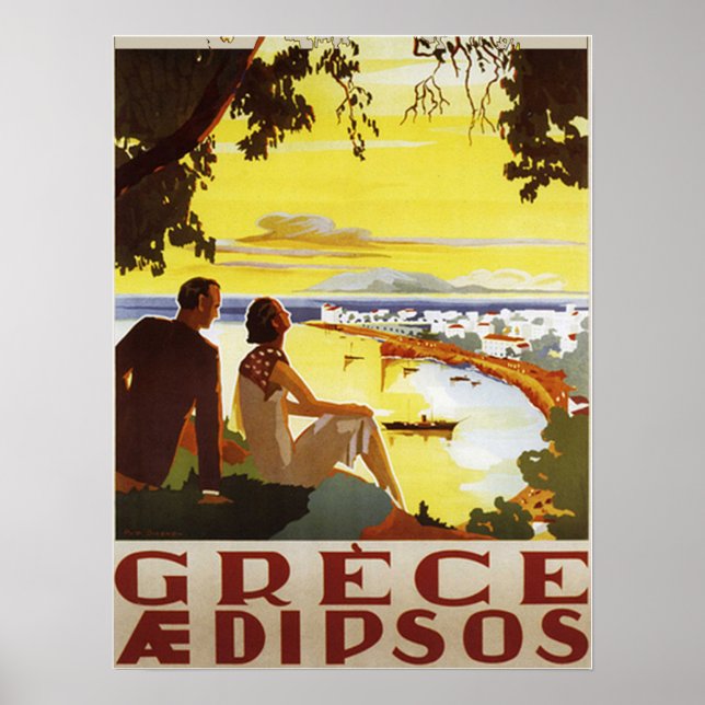 Impression d'affiche vintage Grèce (Devant)