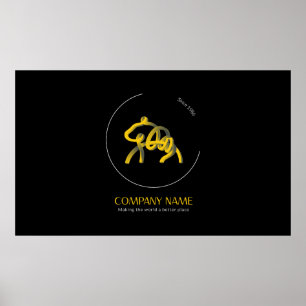 Impression d'affiches de logo personnalisé foncé