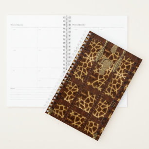 Impression d'animal de girafe tribal en cuir vinta