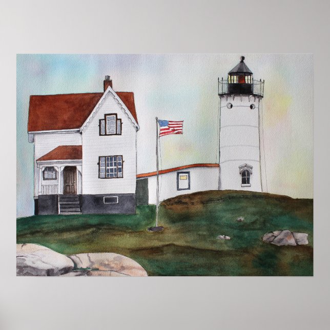 Impression d'archive Nubble Light Watercolor (Devant)