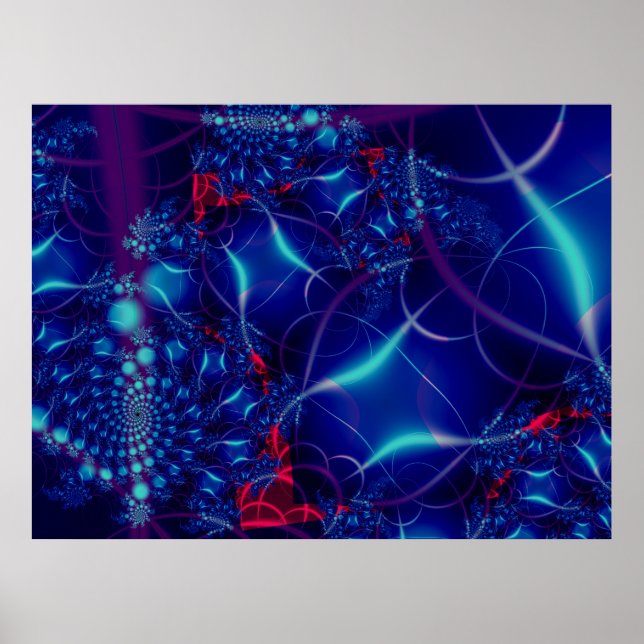 Impression d'art bleu Acara (Devant)