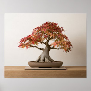 Impression d'art Bonsaï Érable Japonais d'Automne