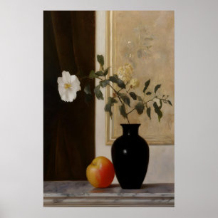 Impression d'art botanique classique de nature mor