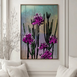 Impression d'art botanique Desert Blooms