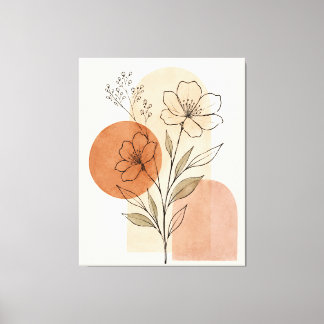 Impression d'art botanique minimaliste en ligne | 