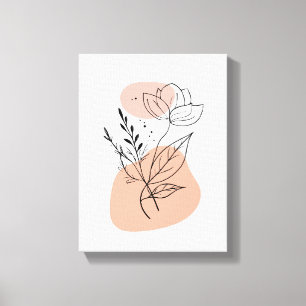 Impression d'art botanique simple – Style de toile