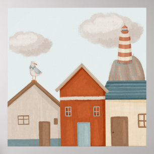 Impression d'art côtier pour enfants