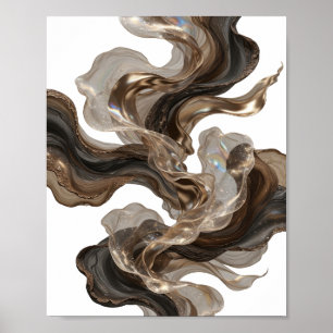 Impression d'art d'art abstrait or Catchy