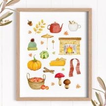 Impression d'art d'automne - décoration murale