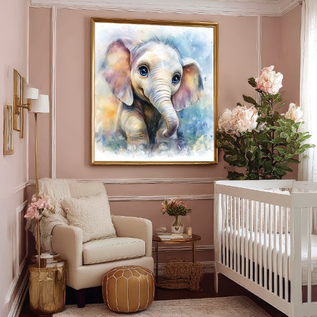 Impression d'art de bébé éléphant fantaisiste insp (Créateur téléchargé)