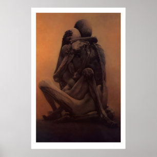 Impression d'art de Beksiński Horreur Gothique Sur