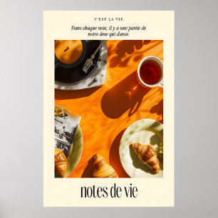 Impression d'art de café français Musique de l'apr