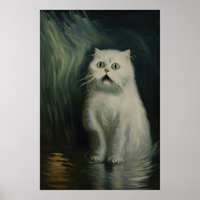 Impression d'art de chat effrayé gothique Vampire  (Devant)