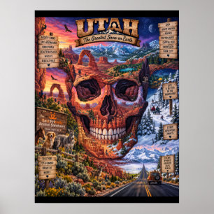 Impression d'art de crâne de l'Utah   État d'espri