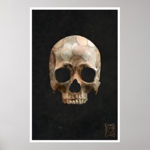 Impression d'art de crâne de pièces Halloween Horr