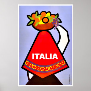 Impression d'art de cuisine italienne Affiche de v