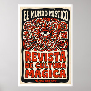Impression d'art de culture mystique, typographie