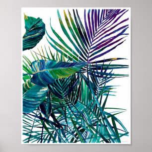 Impression d'art de feuilles tropicales