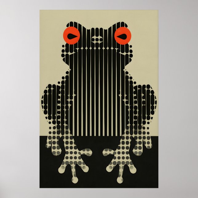 Impression d'art de grenouille moderne Graphique P (Devant)