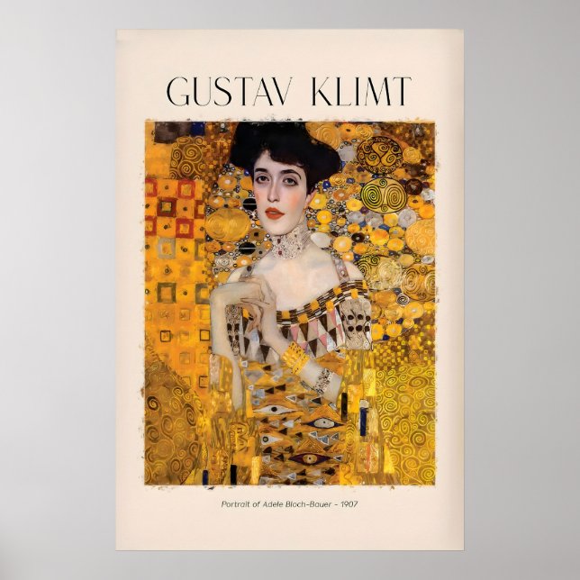 Impression d'art de Gustav Klimt - Portrait d'Adèl (Devant)
