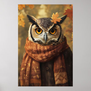 Impression d'art de hibou d'automne, Vêtements d'a