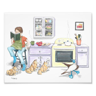 Impression d'art de la danse de cuisine