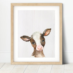 Impression d'art de la ferme Brown Cow pour la nur