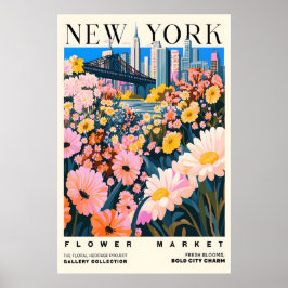 Impression d'art de la marché aux fleurs de NYC Pa