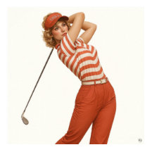 Impression d'art de la mode golfique des années 80