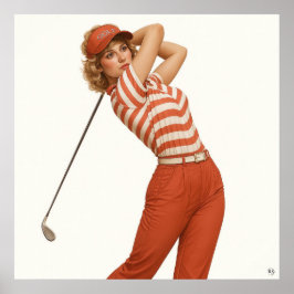Impression d'art de la mode golfique des années 80