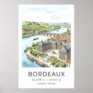Impression d'art de la ville de Bordeaux, scène de