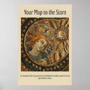 Impression d'art de mosaïque céleste Soleil & myth