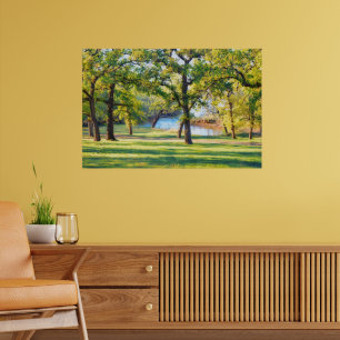 Impression d'art de paysage paisible avec des arbr