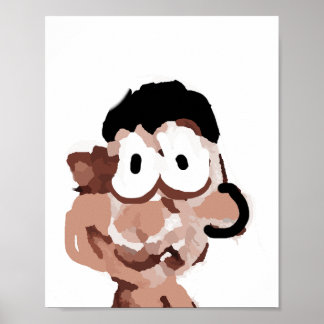 Impression d'art de personnage de garçon mignon et