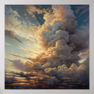 Impression d'art de poster Nuages à l'aube