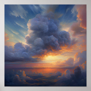 Impression d'art de poster Nuages à l'aube