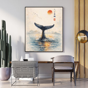 Impression d'art de queue de baleine Affiche de