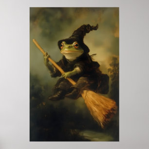 Impression d'art de sorcière grenouille Gothique V