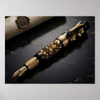 Impression d'art de stylo plume de luxe