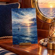 Impression d'art de voile de l'heure bleue