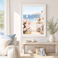 Impression d'art de voiliers avec vue sur jardin c