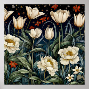 Impression d'art des tulipes