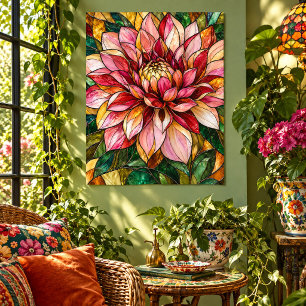 Impression d'art du chœur de mosaïque de dahlia