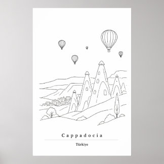 Impression d'art en ligne Cappadoce Turquie minima